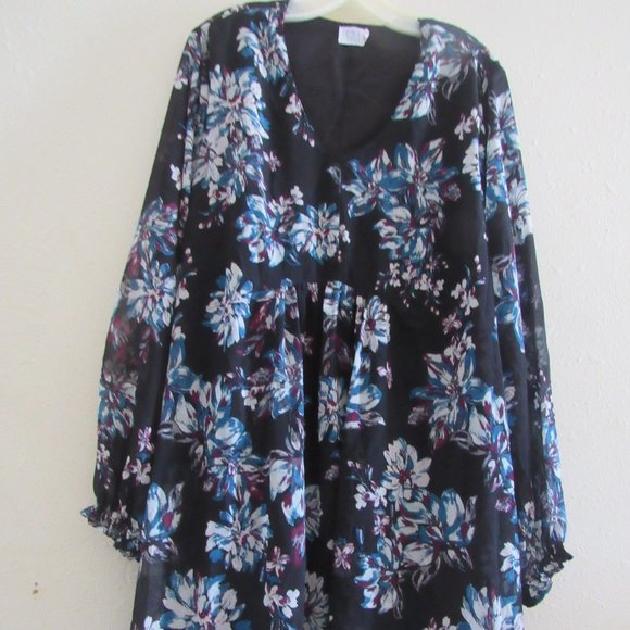 Time and Tru  Floral dress Size XXL/20 - Picture 1 of 7